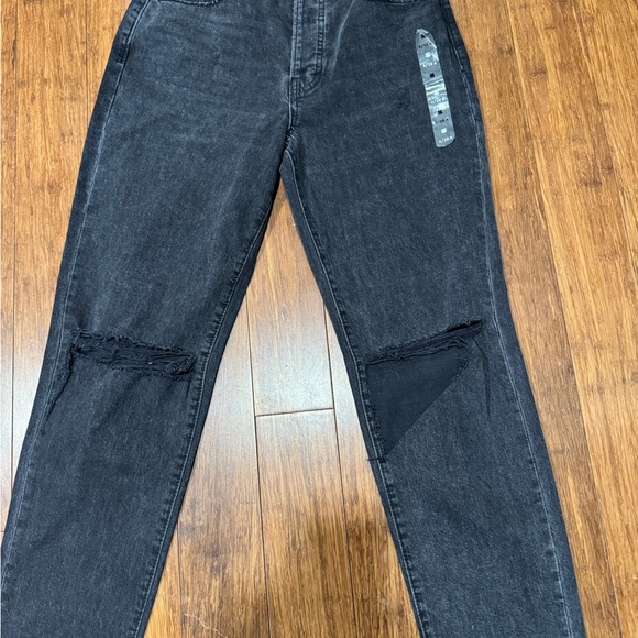 Lucky Brand Womens High Rise Drew Mom Straight Distressed Jeans Tapered 6/28A - Picture 3 of 9